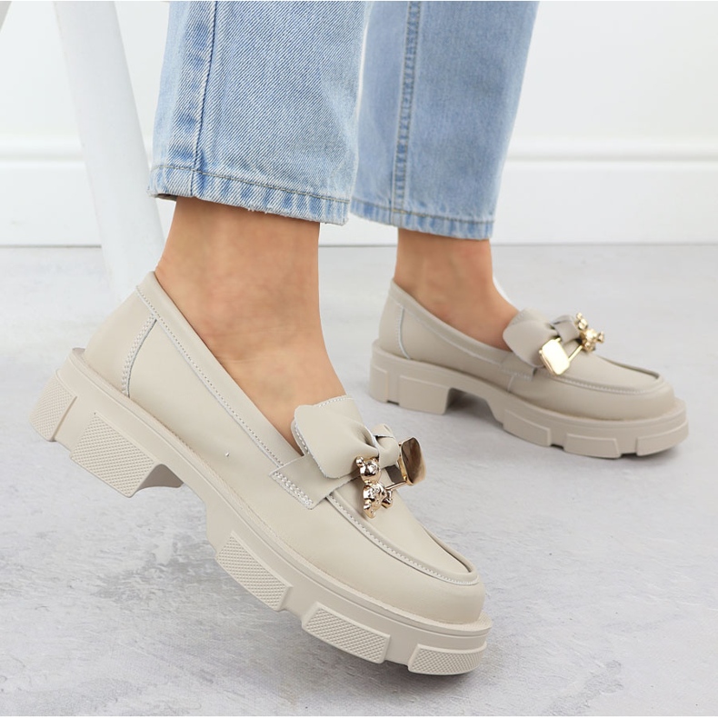 Nahkaiset naisten korot Filippo dp610 nahka beige 2