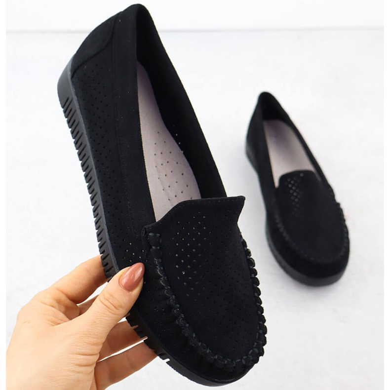 Mokkasiinit Openwork kangaspuut Black Potocki 25-11316 musta 1