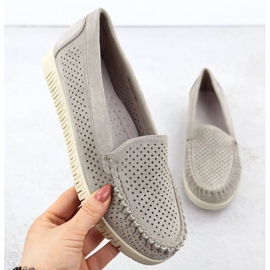 Mokkasiinit Openwork löysä beige potocki 25-11316 1