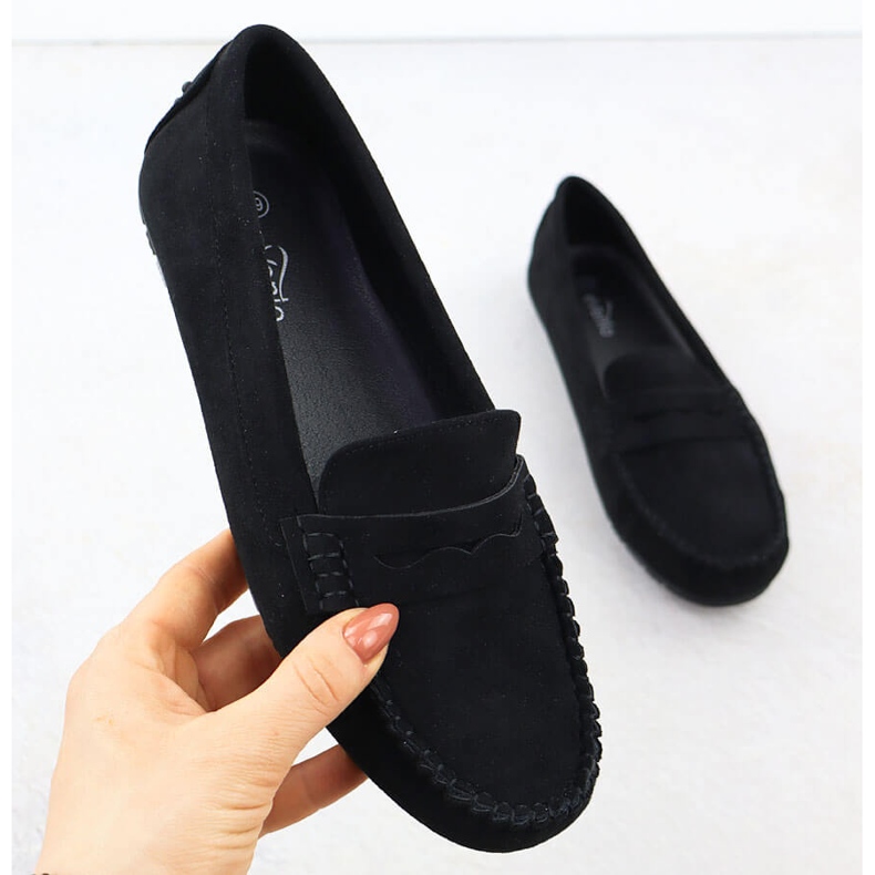 Evento Mokkasiinien naisten musta tapahtuma 7673 naisten mokkan kengät 1