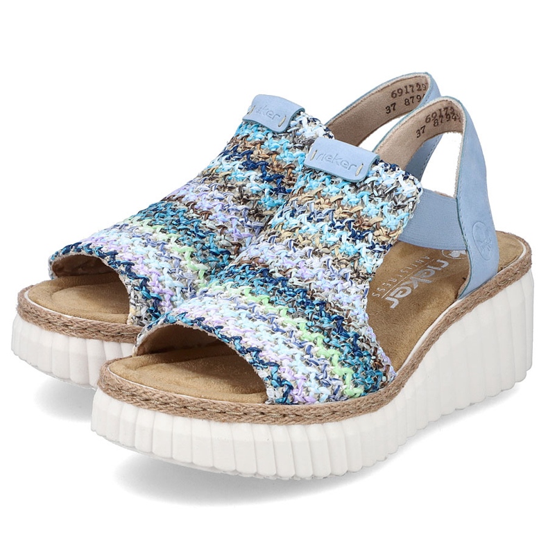 Rieker Naisten sandaalit nahkainen sininen 1