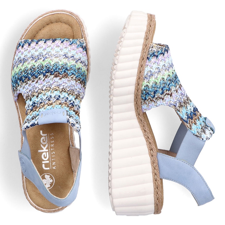 Rieker Naisten sandaalit nahkainen sininen 2