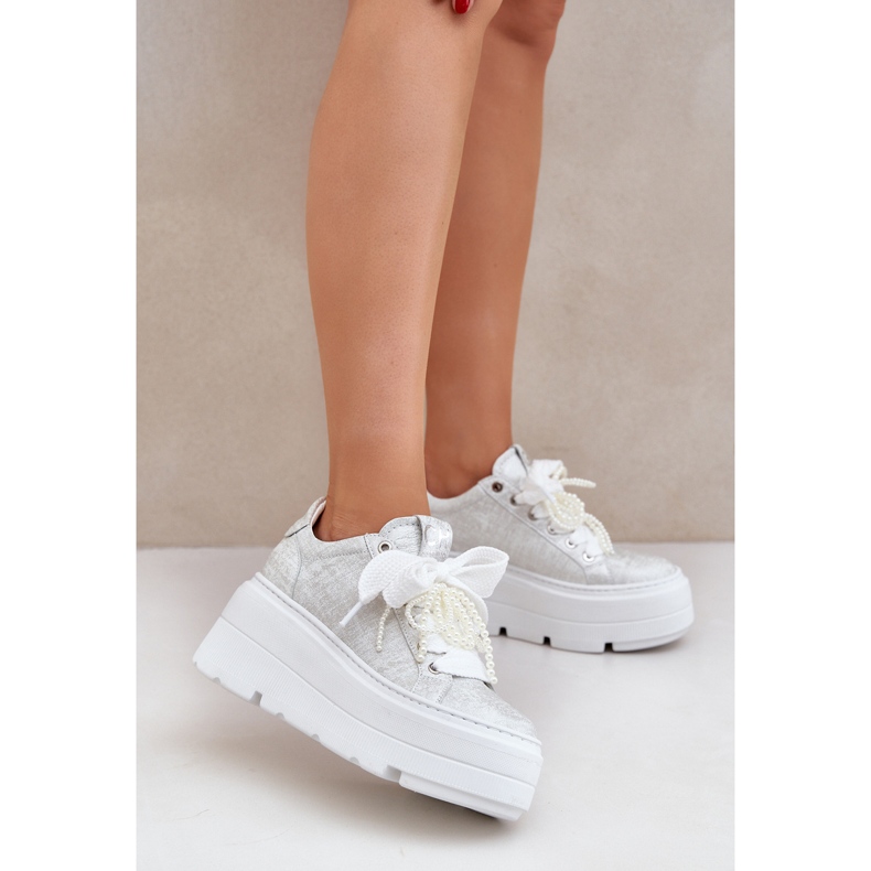 Nahka -lenkkarit Chebello 4658 -hopealustalla 2