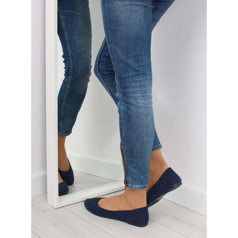 Naisten balerinat pehmeä laivastonsininen tummansininen 2