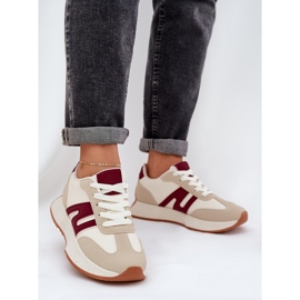 Naisten urheilukengät beige-sinisellä alustalla 2