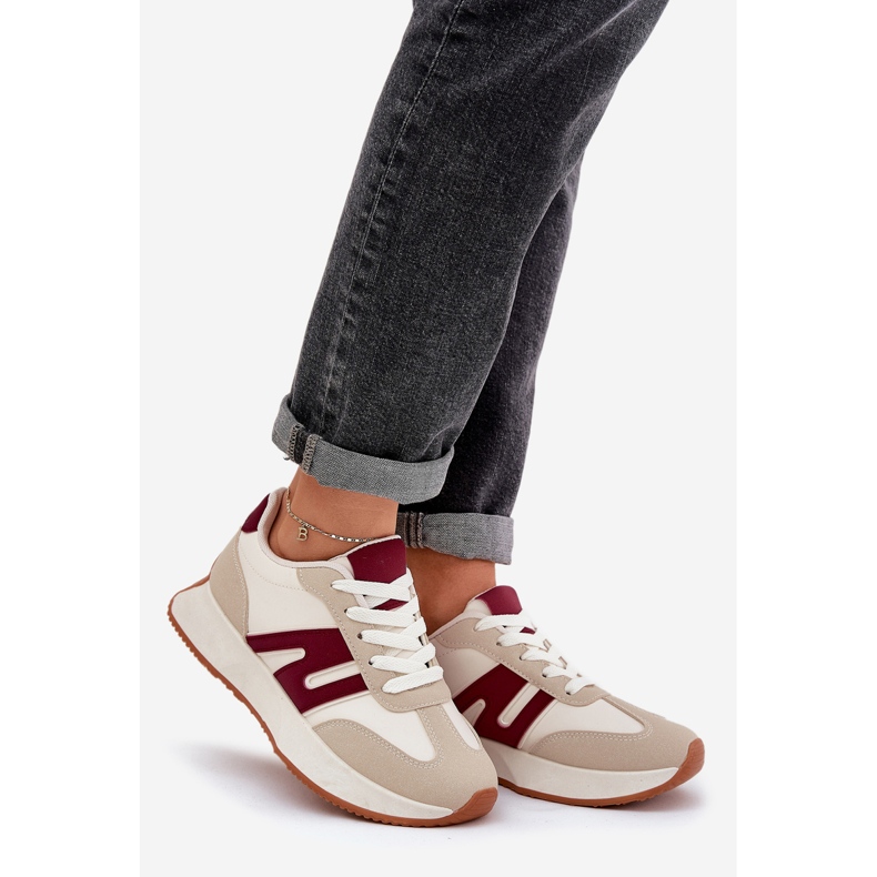 Naisten urheilukengät beige-sinisellä alustalla 1