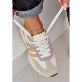 Naisten urheilukengät monivärisellä alustalla beige 2