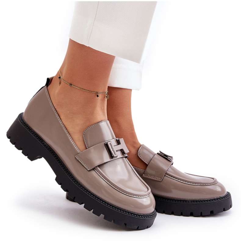 Vinceza Losted Women's Loafers 62187 beige-harmaa 5