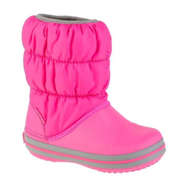 Tyttöjen lumi saappaat Crocs Winter Puff Boot 14613-6tr vaaleanpunainen 3