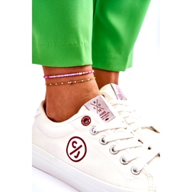 Naisten Cross Jeans Kangaslenkkarit LL2R4043 Valkoinen 4