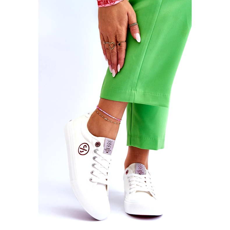 Naisten Cross Jeans Kangaslenkkarit LL2R4043 Valkoinen 3