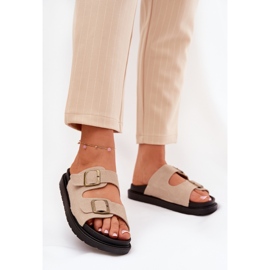 Naisten flip flops lavalla beige -soljilla 2