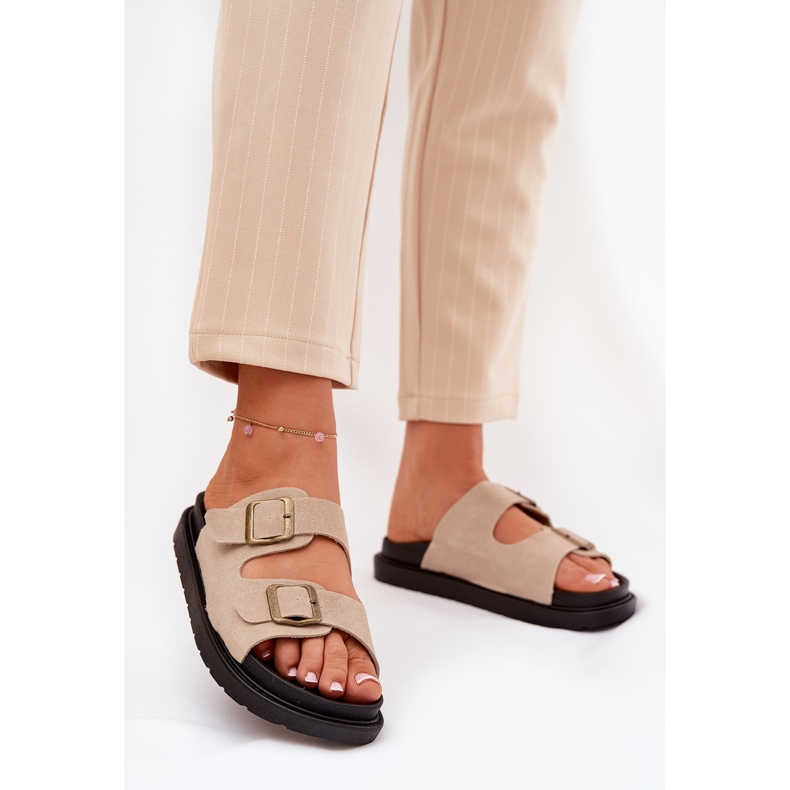Naisten flip flops lavalla beige -soljilla 2