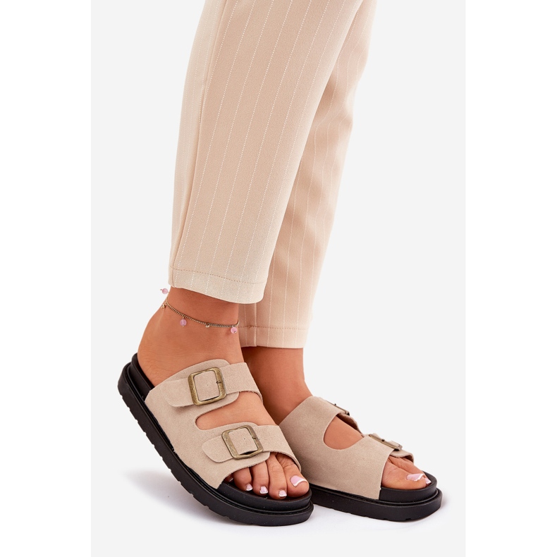 Naisten flip flops lavalla beige -soljilla 1