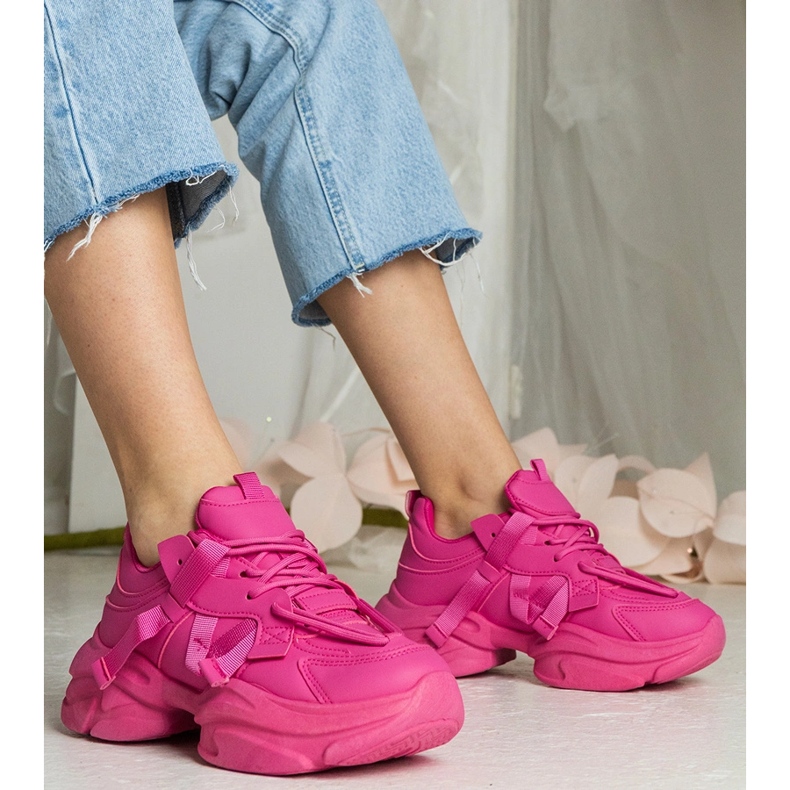 Vaaleanpunaiset naisten massiiviset urheilun lenkkarit vaaleanpunainen 1