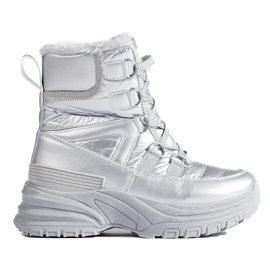 W. Potocki Potockin naisten hopeiset lumisaappaat turkisella hopea 2