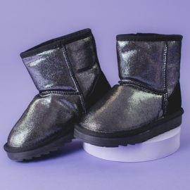 Tyttöjen hopeiset lumisaappaat harmaa 1