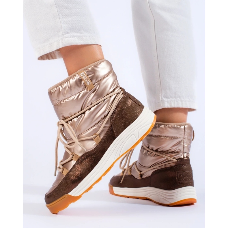 Lyhyet kultaiset lumisaappaat Big Star KK274276 ruskea 2