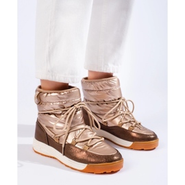 Lyhyet kultaiset lumisaappaat Big Star KK274276 ruskea 1