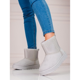 Harmaa naisten lyhyet lumisaappaat Big Star KK274613 2