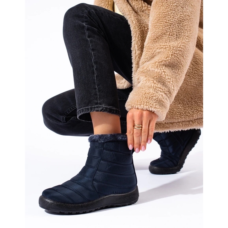 W. Potocki Potockin tummansiniset naisten nilkan yli ulottuvat lumisaappaat sininen 1