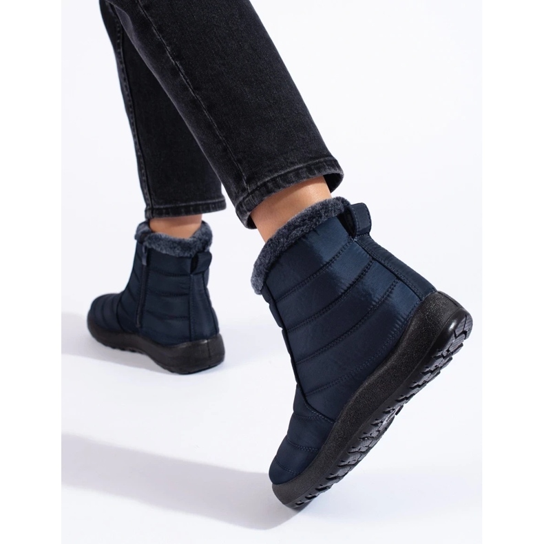 W. Potocki Potockin tummansiniset naisten nilkan yli ulottuvat lumisaappaat sininen 2