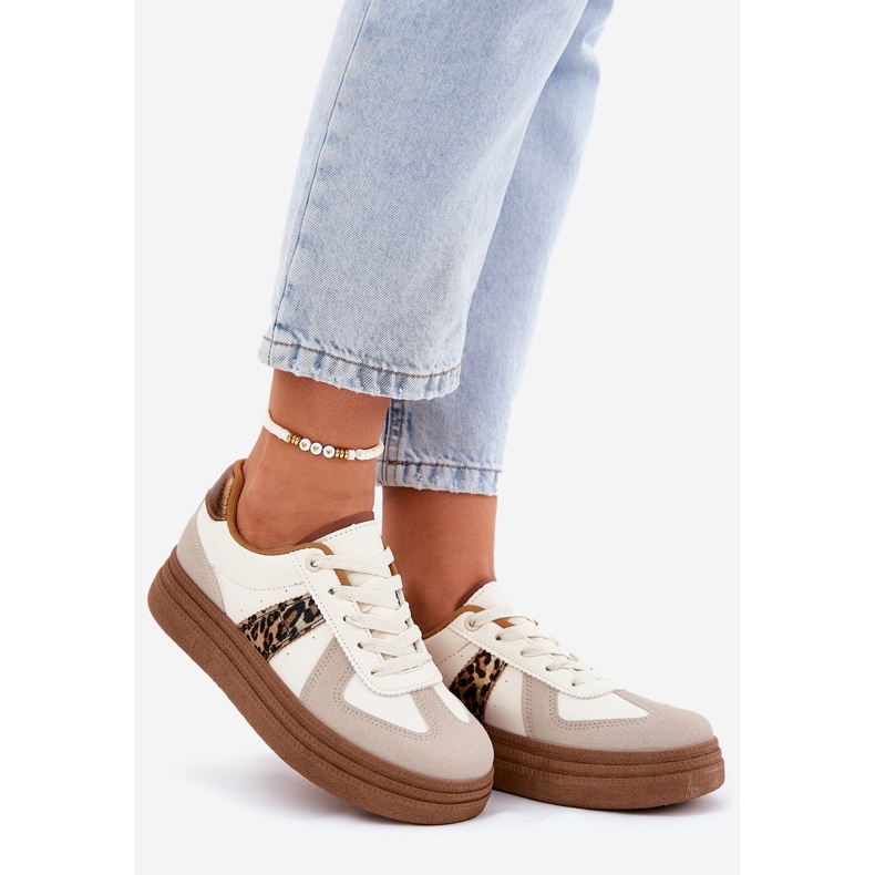 Naisten lenkkarit laiturilla leopard beige 1
