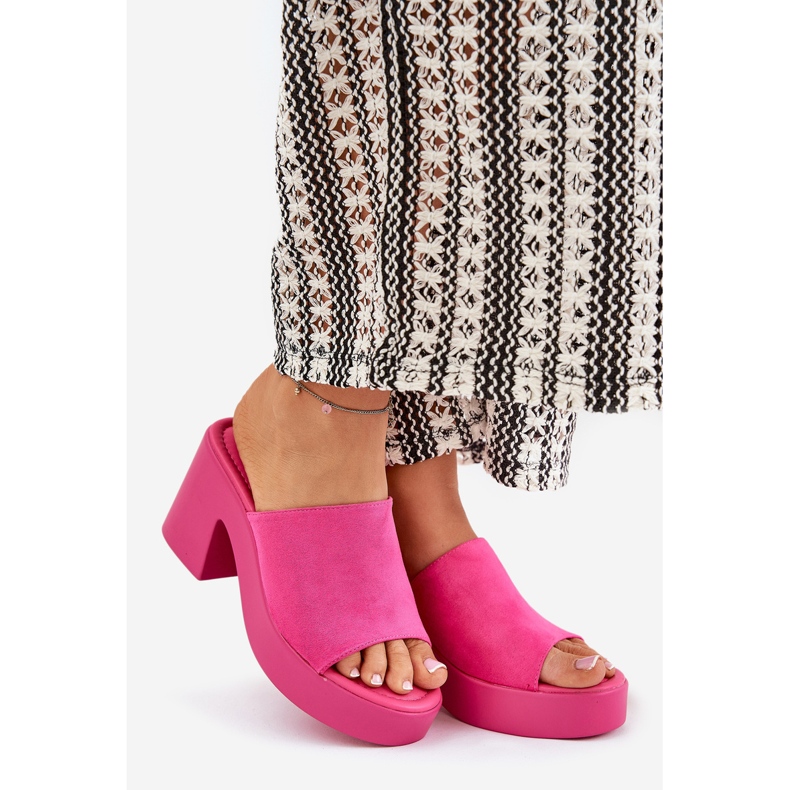 Naisten flip flops pylväs- ja alustan fuksiassa vaaleanpunainen 1 Naisten flip flops pylväs- ja alustan fuksiassa vaaleanpunainen 1