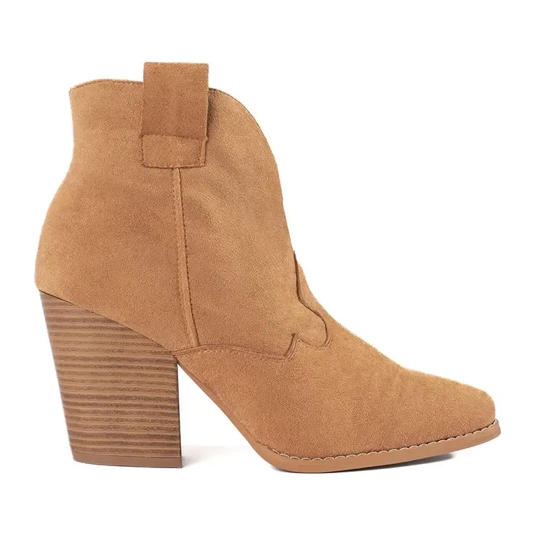 Mokkanahkaiset saappaat pylväässä beige 1