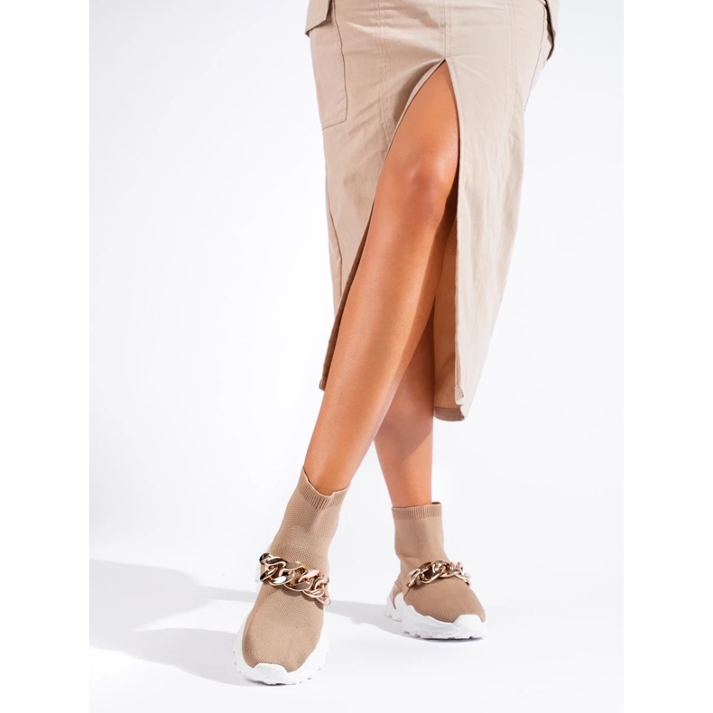 Slip-on lenkkarit ketjulla ruskea 1