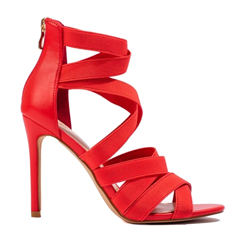 W. Potocki Sandaalit Potockin korkokenkiin punainen 1