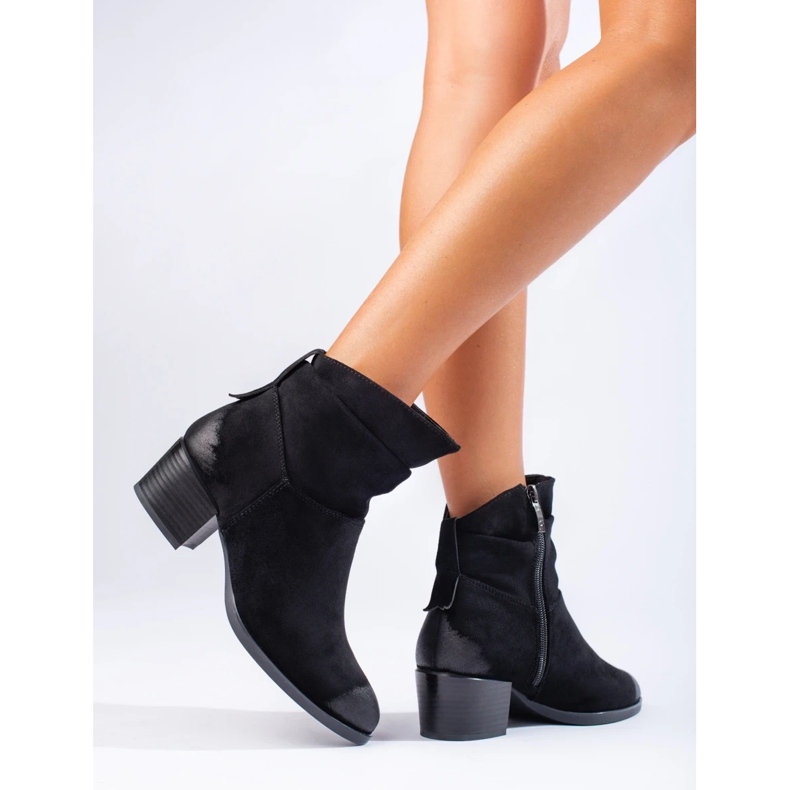 W. Potocki Potocki naisten mustat slip-on saappaat 2