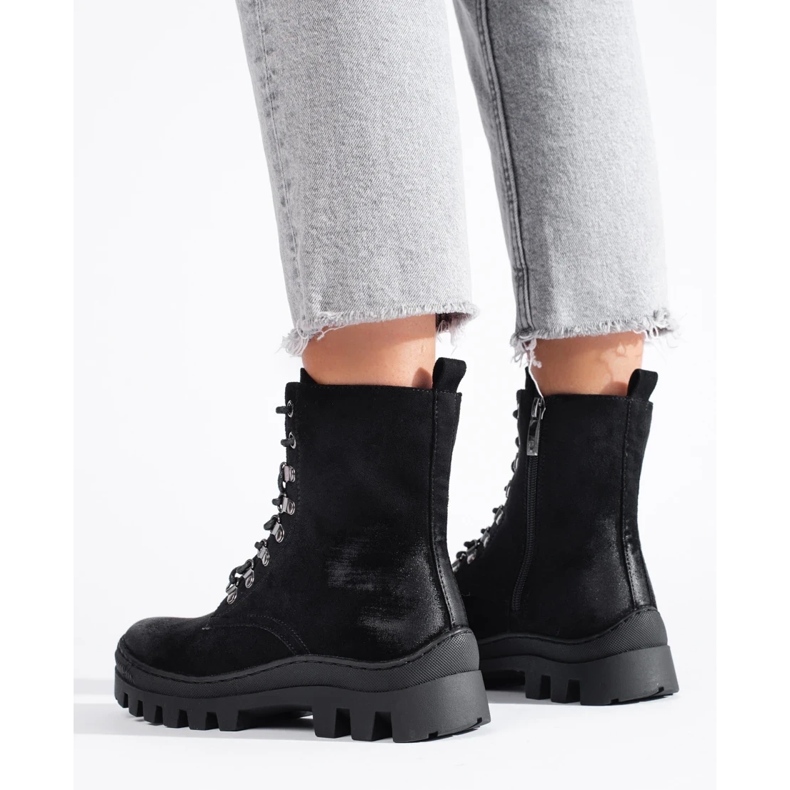 W. Potocki Potockin musta mokkanahka naisten työasut 1