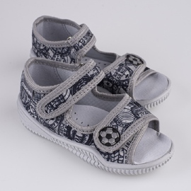 Poikien tossut Viggami Jaś -leimat harmaa 2