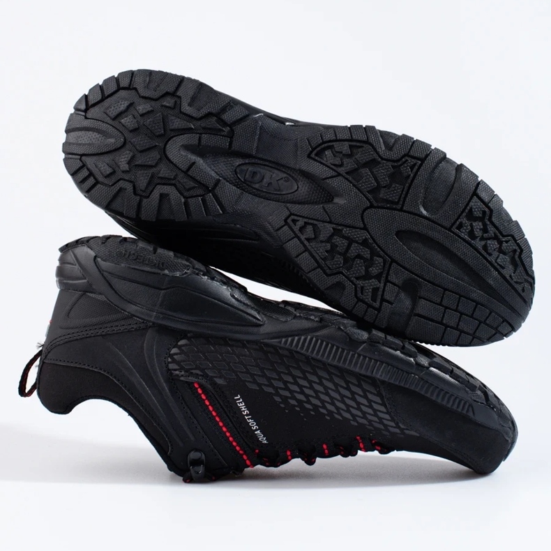 Miesten vaelluskengät paksulla pohjalla DK musta ja punainen 1