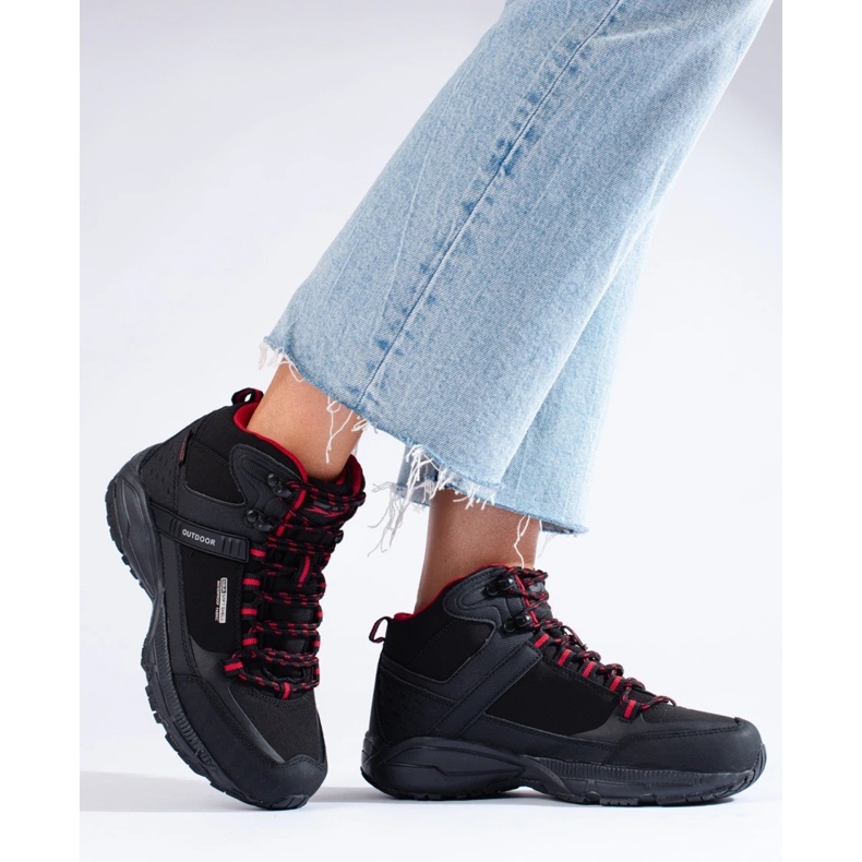 Naisten vaelluskengät korkealla DK-musta yläpäällä 2