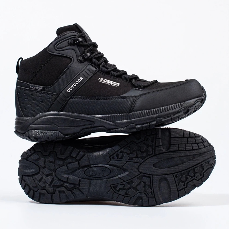 DK miesten nauhalliset vaelluskengät, joissa korkea päällinen musta 2