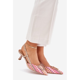 Korkokengät koristeella ja vanhentuneella samppanjakannalla monivärinen 1