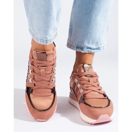 Naisten Big Star -lenkkarit KK274111 vaaleanpunainen 1