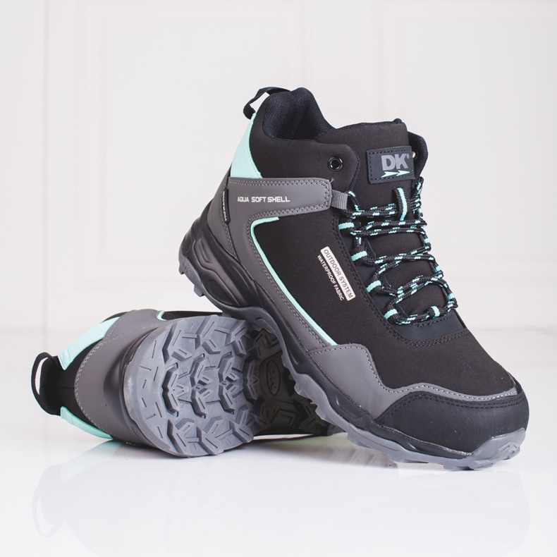DK miesten korkeat vaelluskengät suojalla musta 2