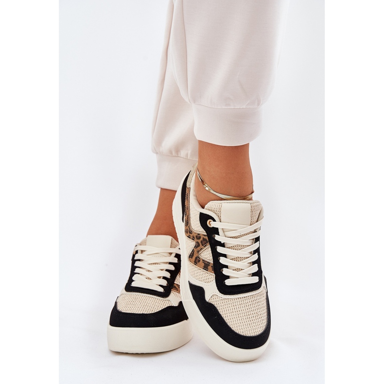 Naisten urheilukengät laiturilla Leopard Print musta 2