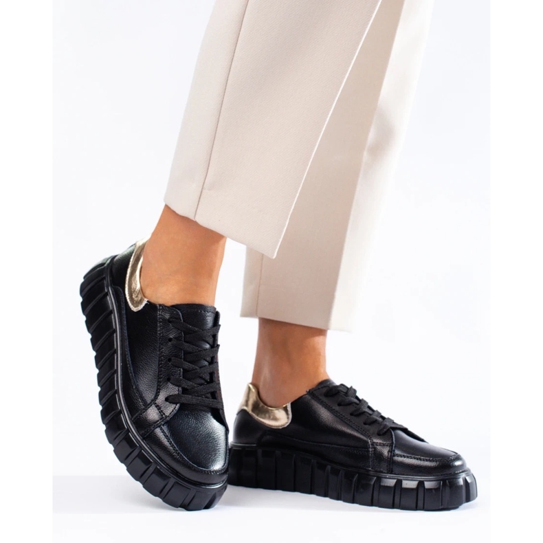 Naisten alustan lenkkarit musta 2