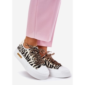 Naisten lenkkarit koristeellisilla nauhoilla mustalla ja beigellä 1