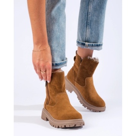 Naisten eristetyt saappaat beige 2