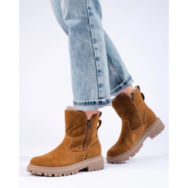 Naisten eristetyt saappaat beige 3