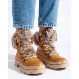 Naisten turkiskengät beige 1