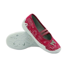 Befado lasten kengät ballerinatossut 116x236 vaaleanpunainen valkoinen 3