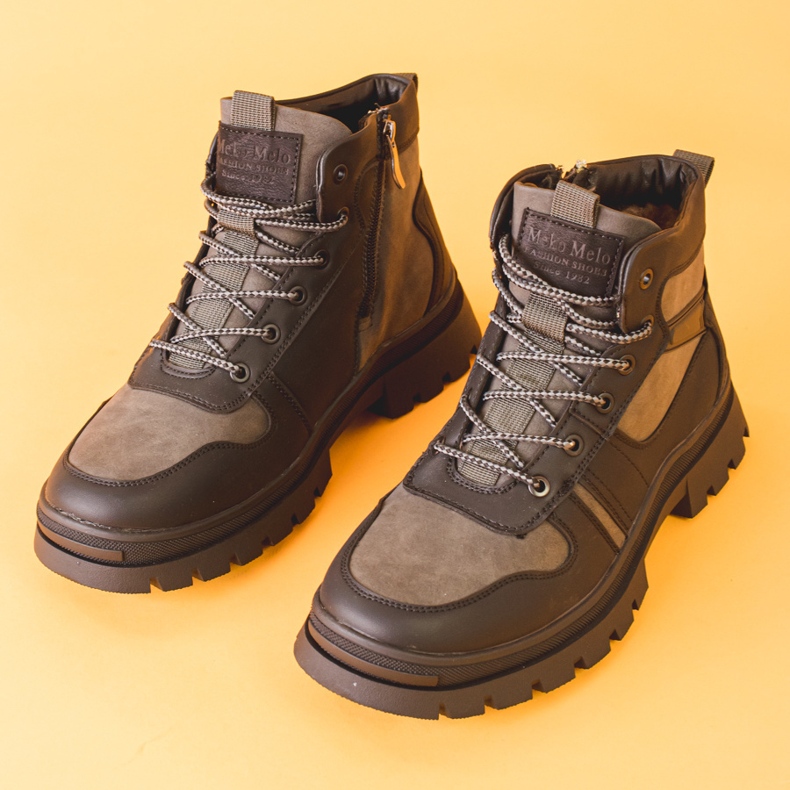 Miesten talvisaappaat eristetty turkista harmaa 1