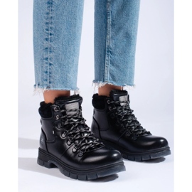 Mustat ekologiset nahkaiset shelovet-vaelluskengät 2