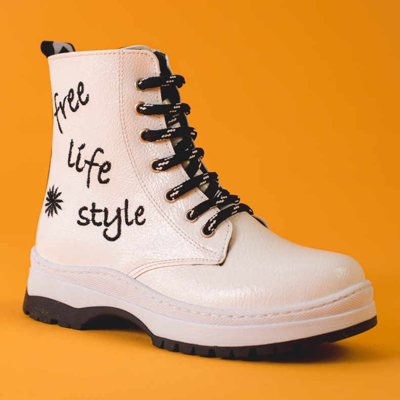 W. Potocki Potockin valkoiset saappaat tytöille valkoinen 2